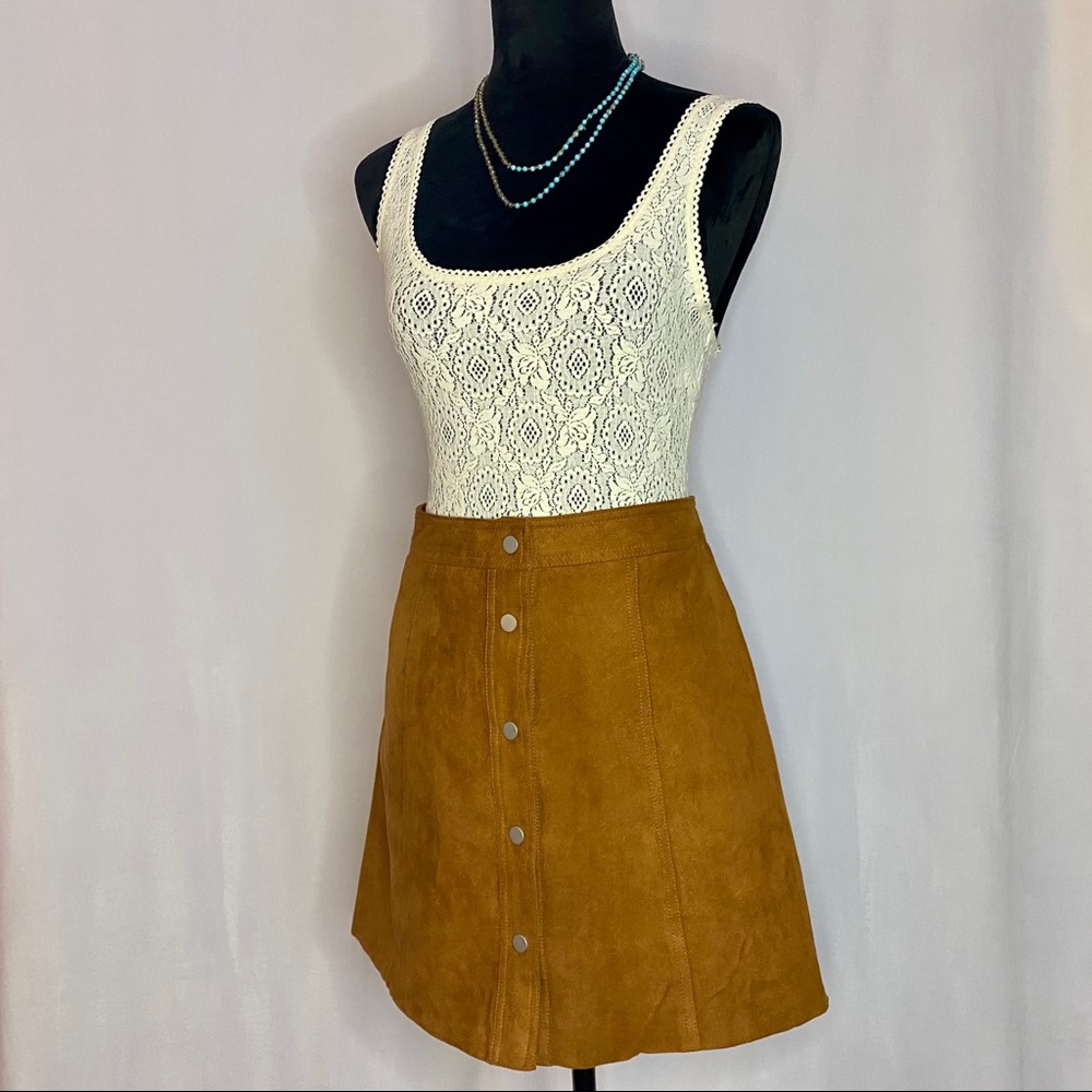 NWT Divided “Suede” A-Line Mini Skirt